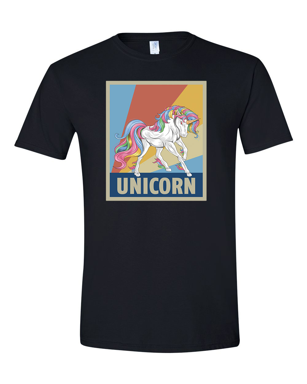 unikornis unicorn Fekete Férfi Póló