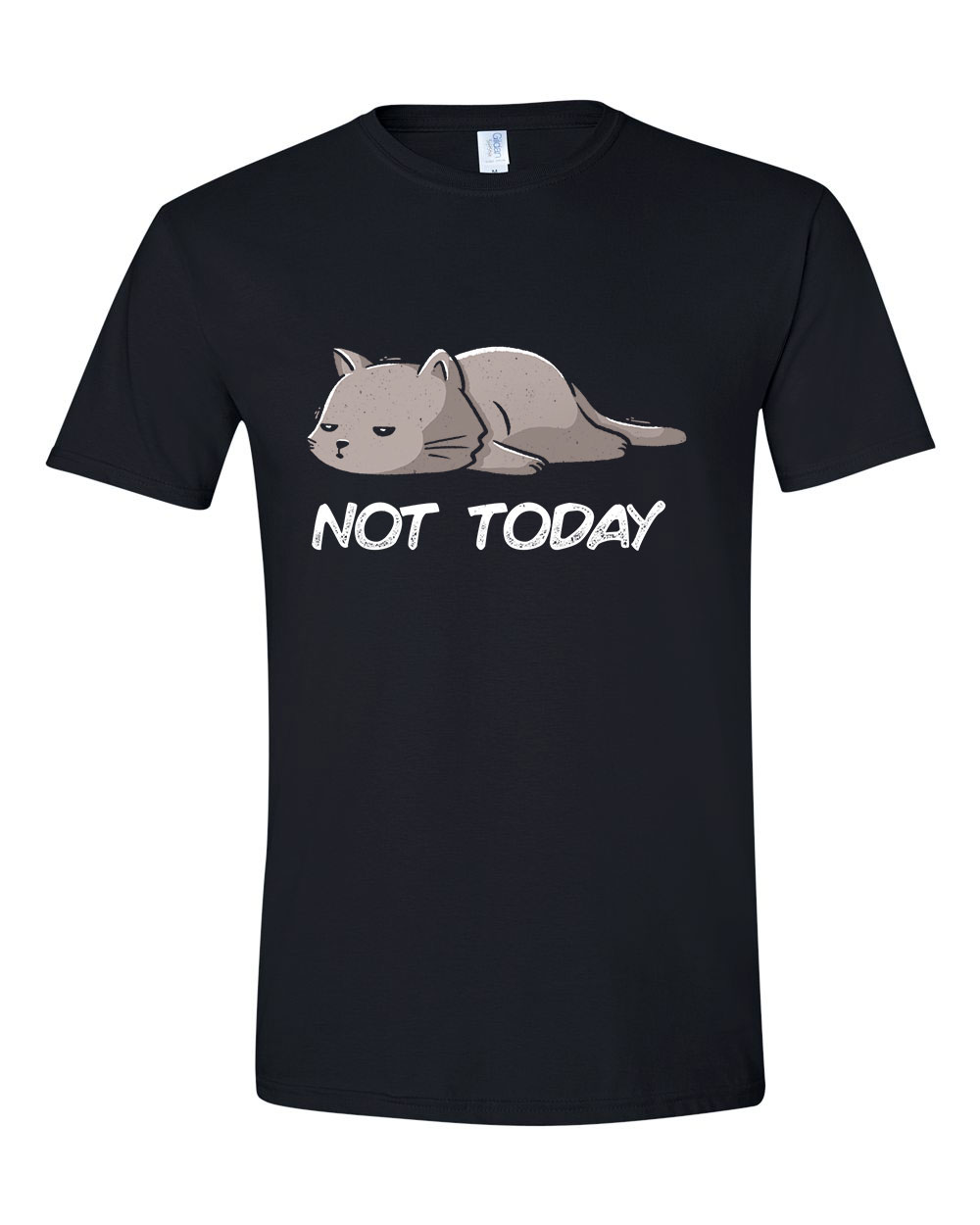 not today alvós cica cicás macska macskás Fekete Férfi Póló