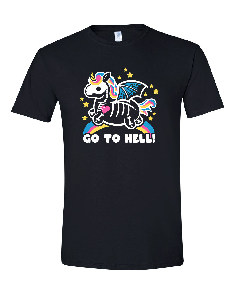 go to hell Fekete Férfi Póló