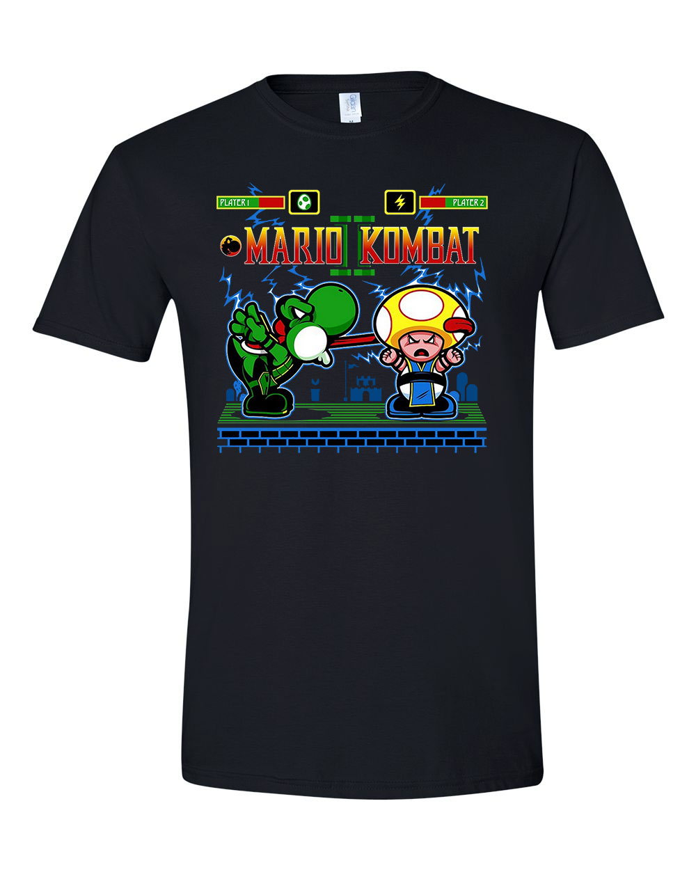super mario Fekete Férfi Póló