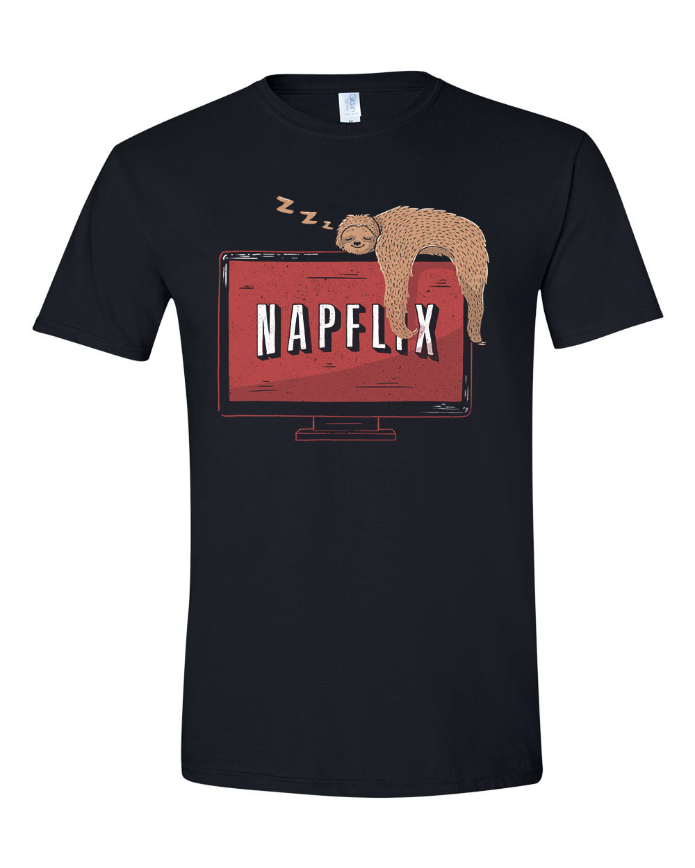 napflix netflix lajhár lusta Fekete Férfi Póló