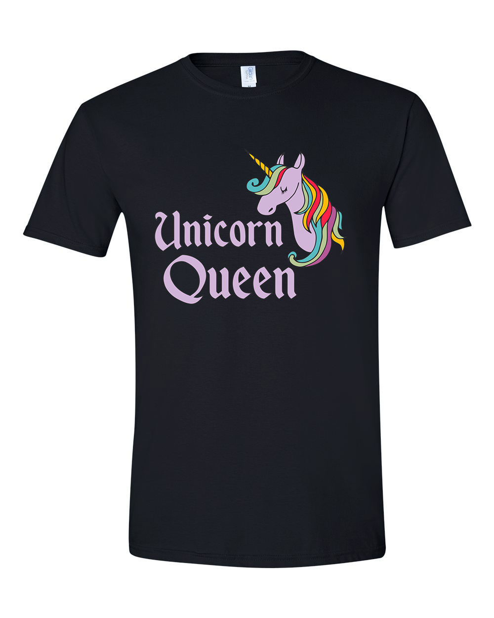 unikornis queen Fekete Férfi Póló