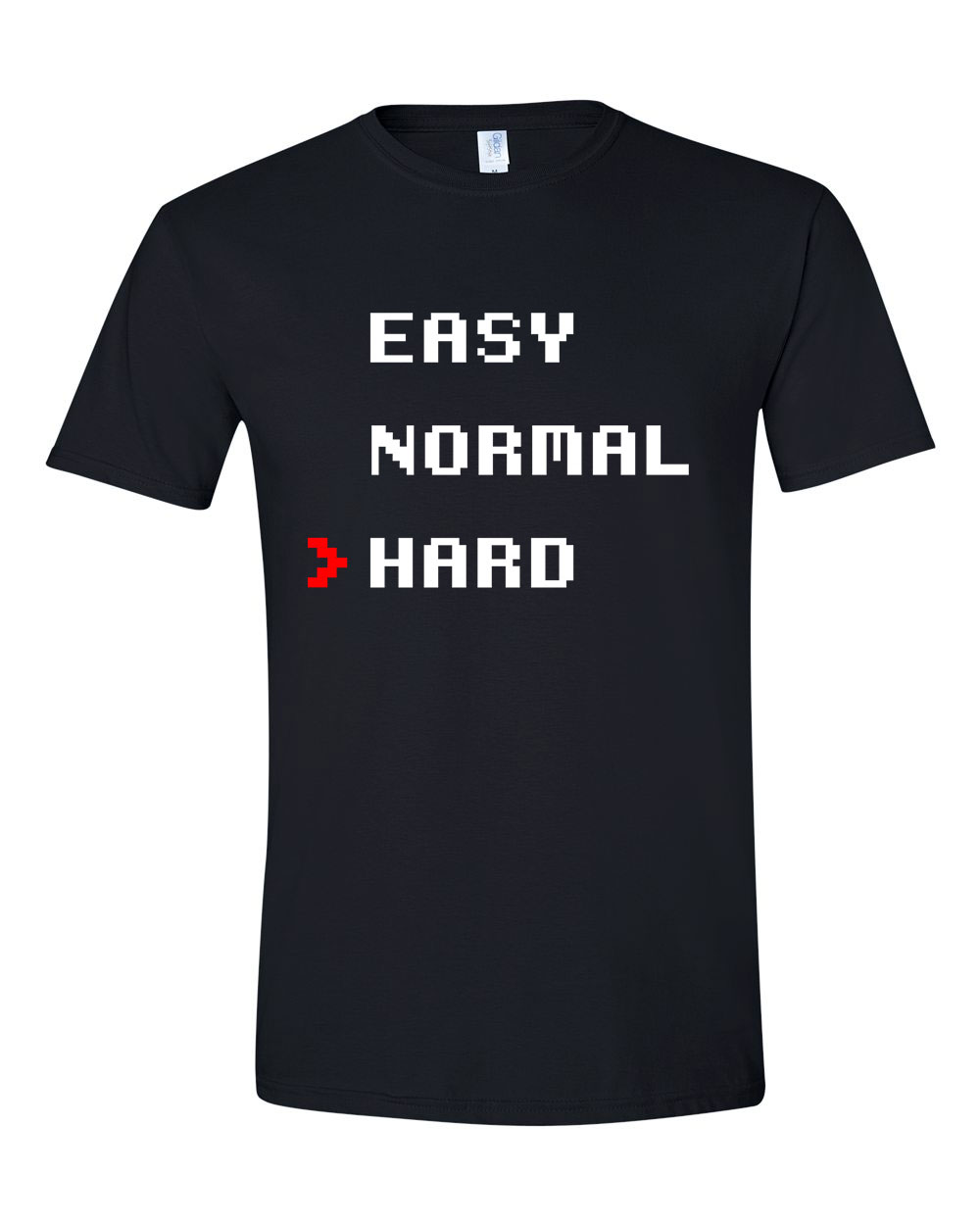 easy normal hard gamer Fekete Férfi Póló