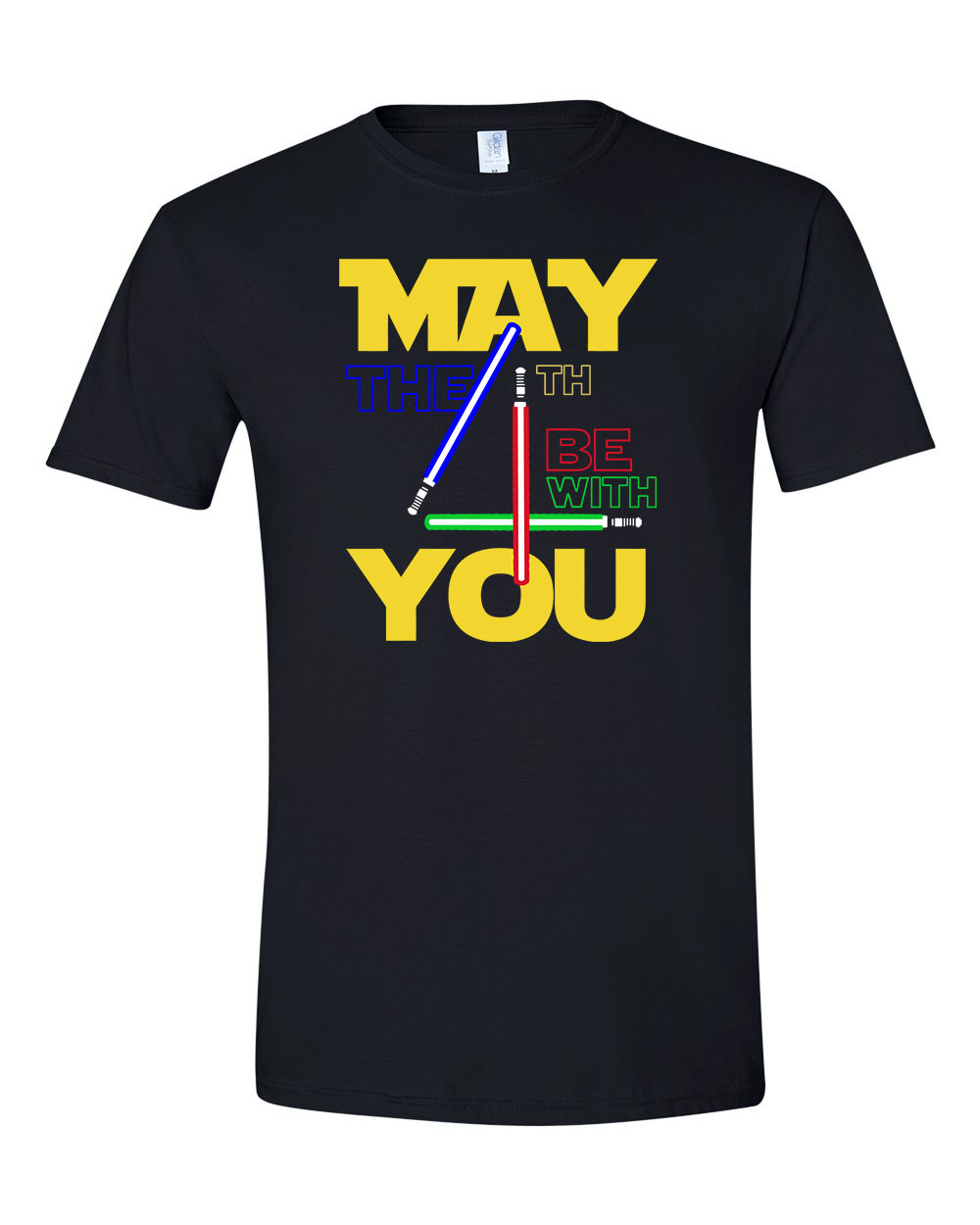 star wars may the fourth Fekete Férfi Póló
