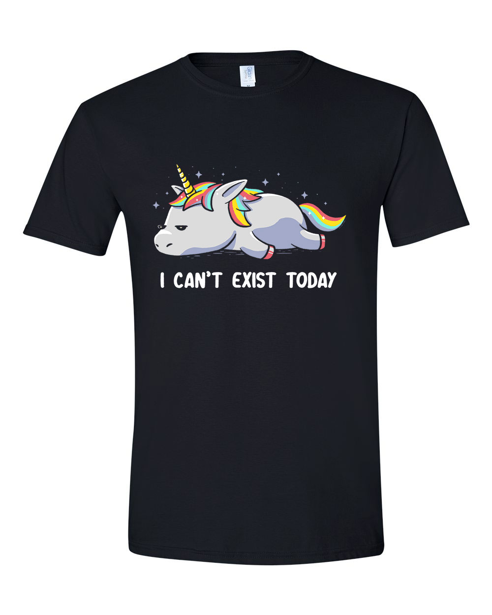 unikornis unicorn Fekete Férfi Póló