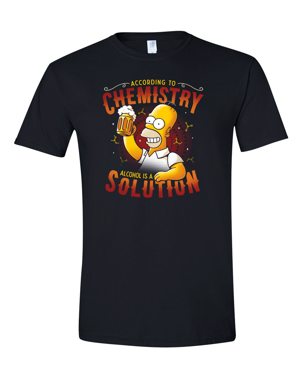 chemistry sör alkohol homer simpson Fekete Férfi Póló