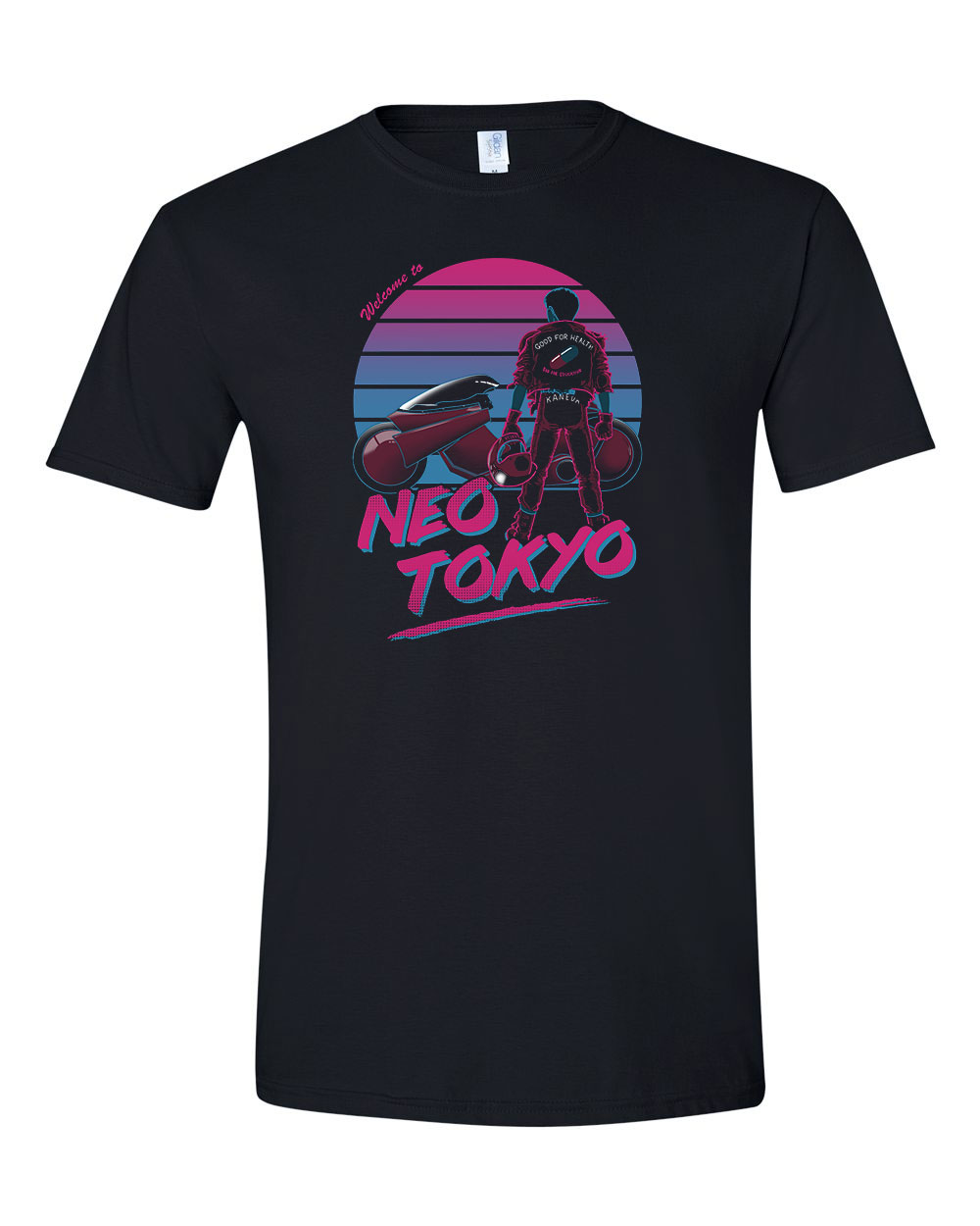 neo tokyo Fekete Férfi Póló