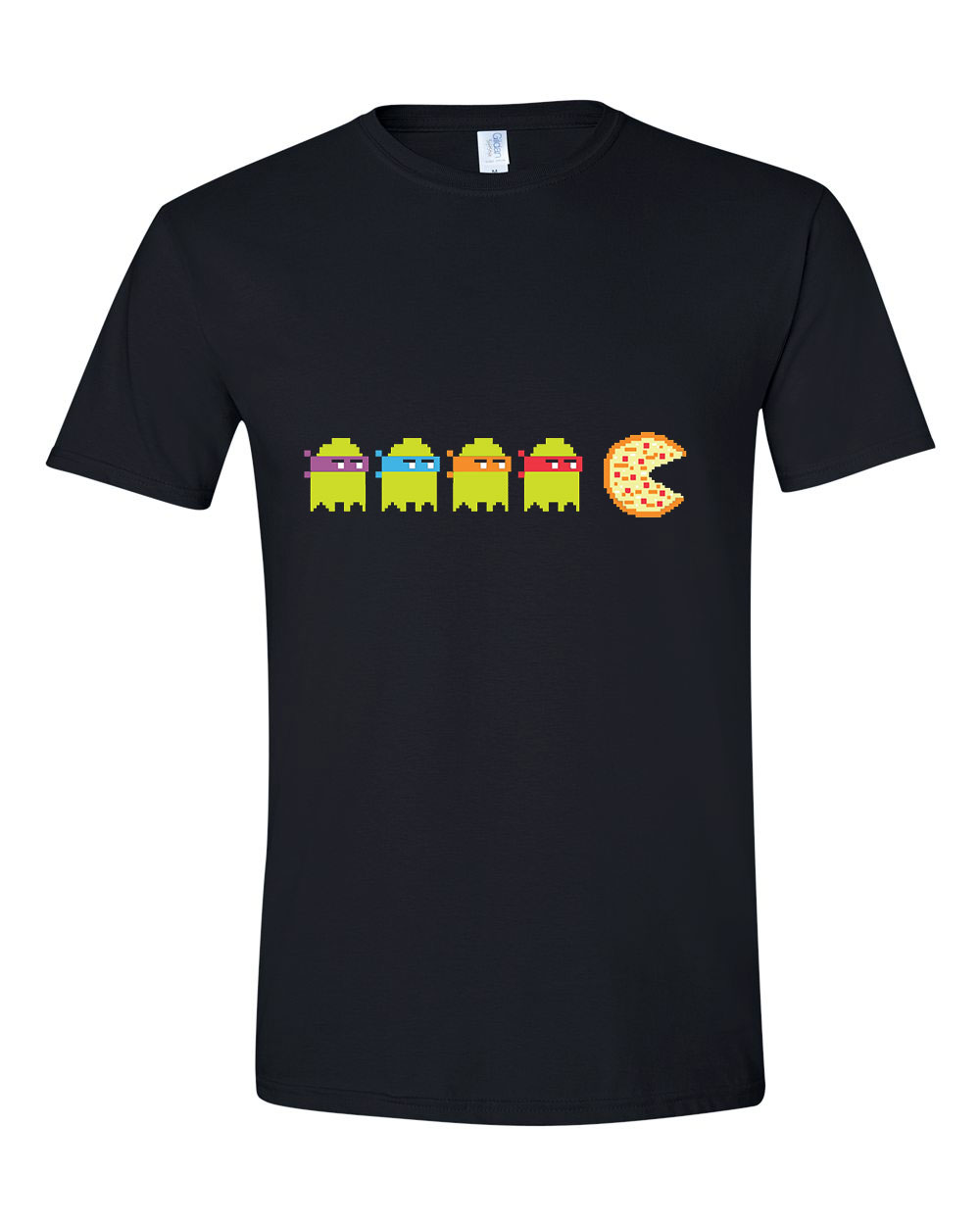 tini ninja teknőcök pac man Fekete Férfi Póló