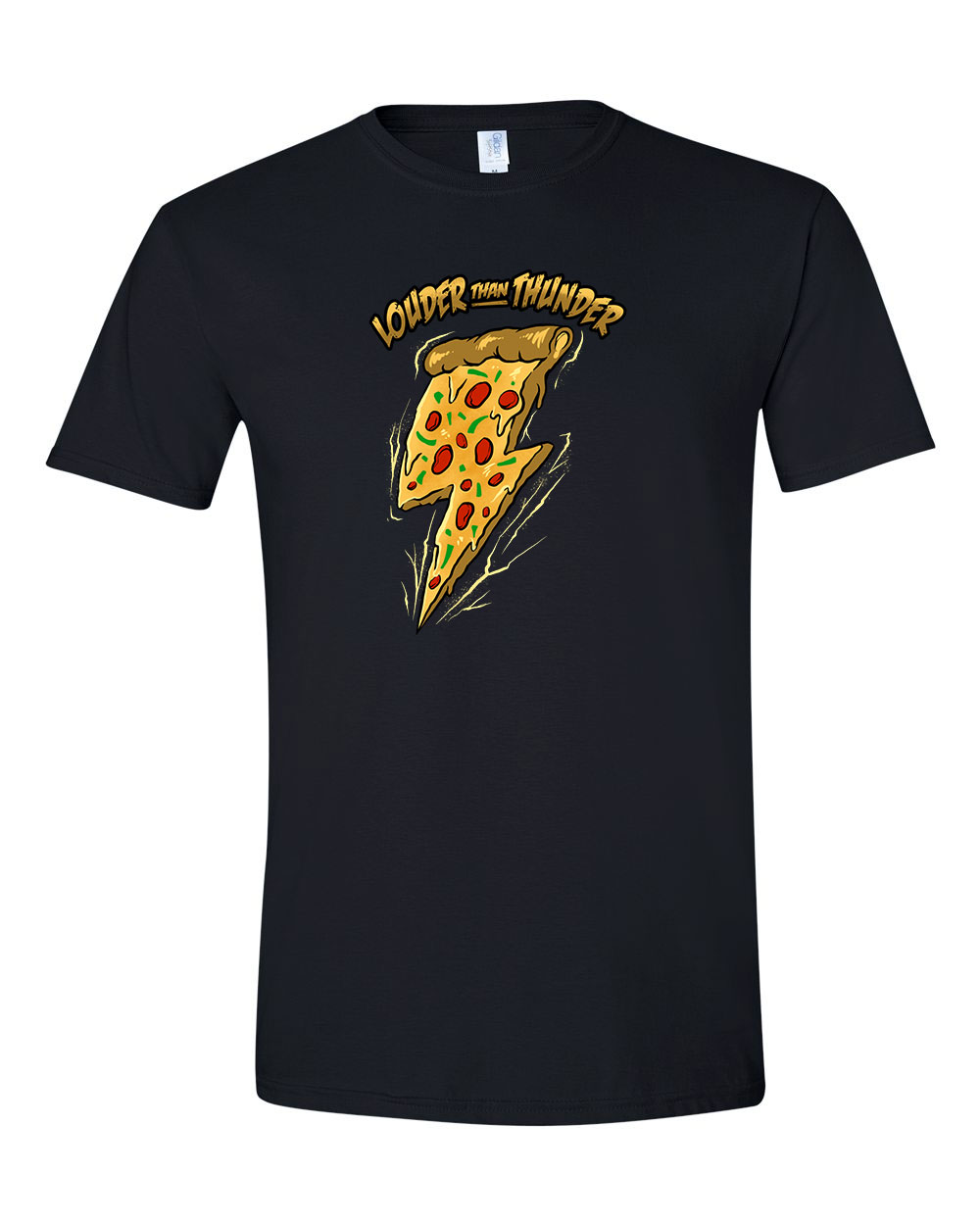pizza villám Fekete Férfi Póló