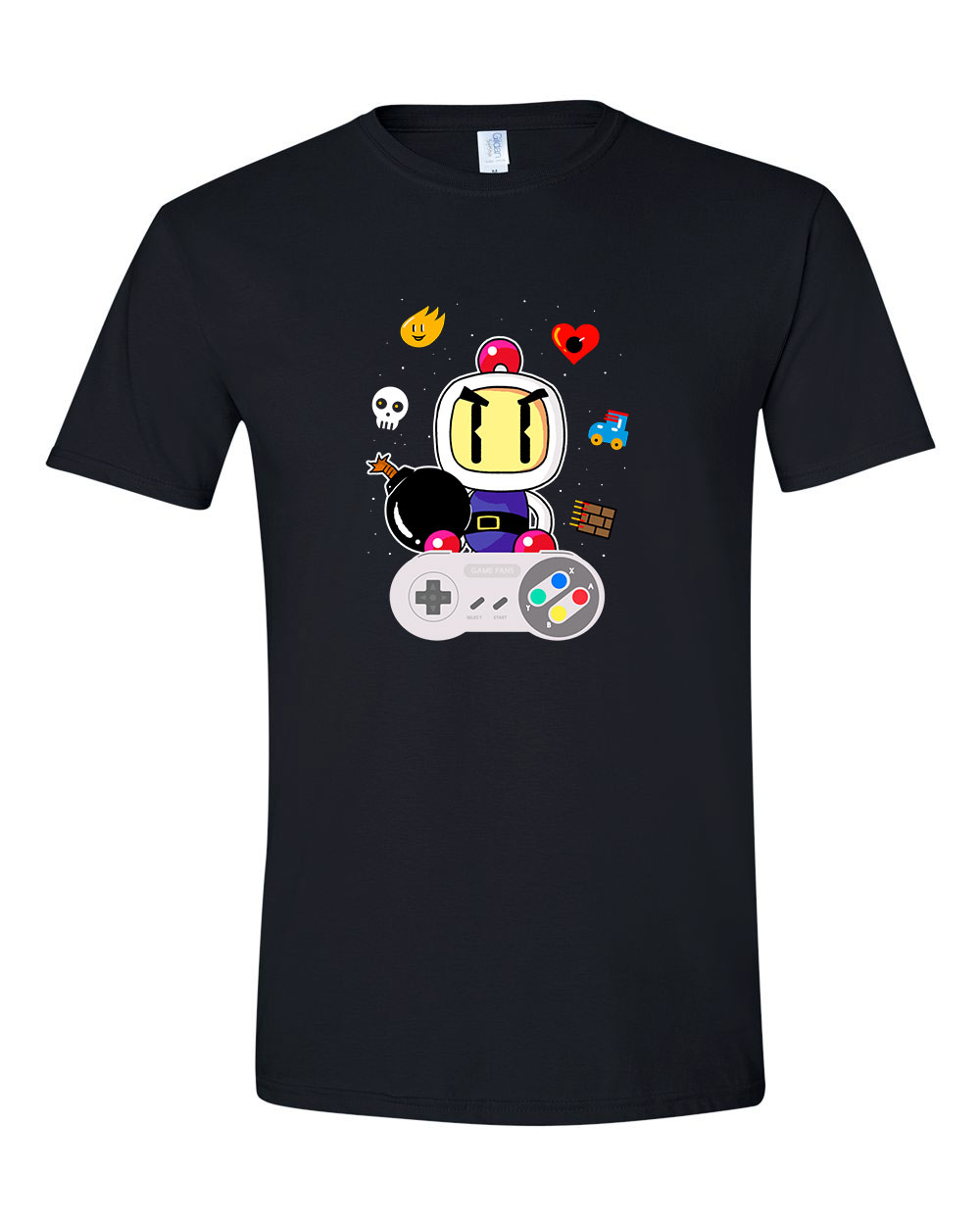 bomberman Fekete Férfi Póló