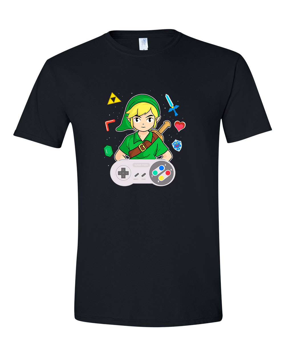 zelda link hyrule Fekete Férfi Póló