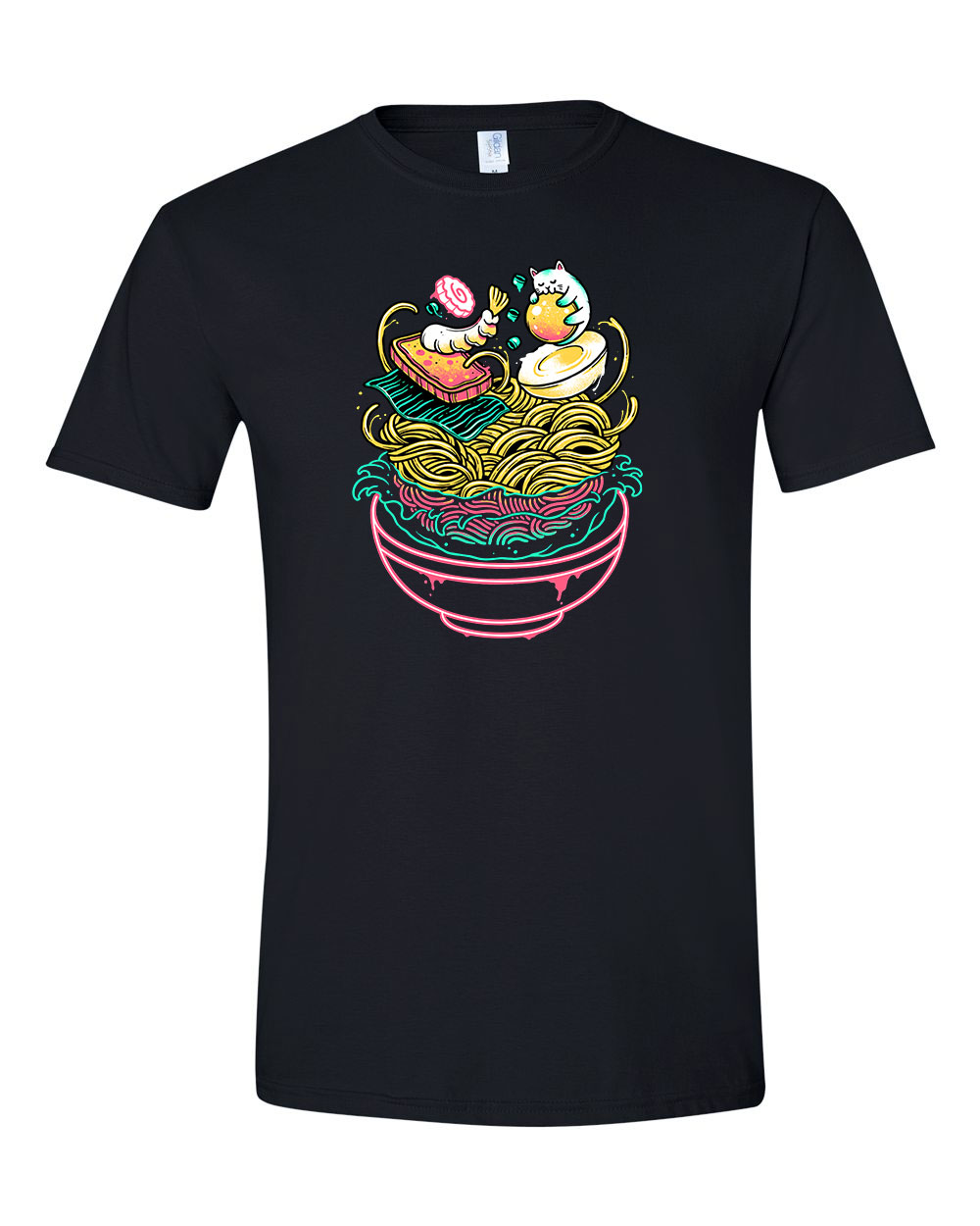 ramen leves  Fekete Férfi Póló