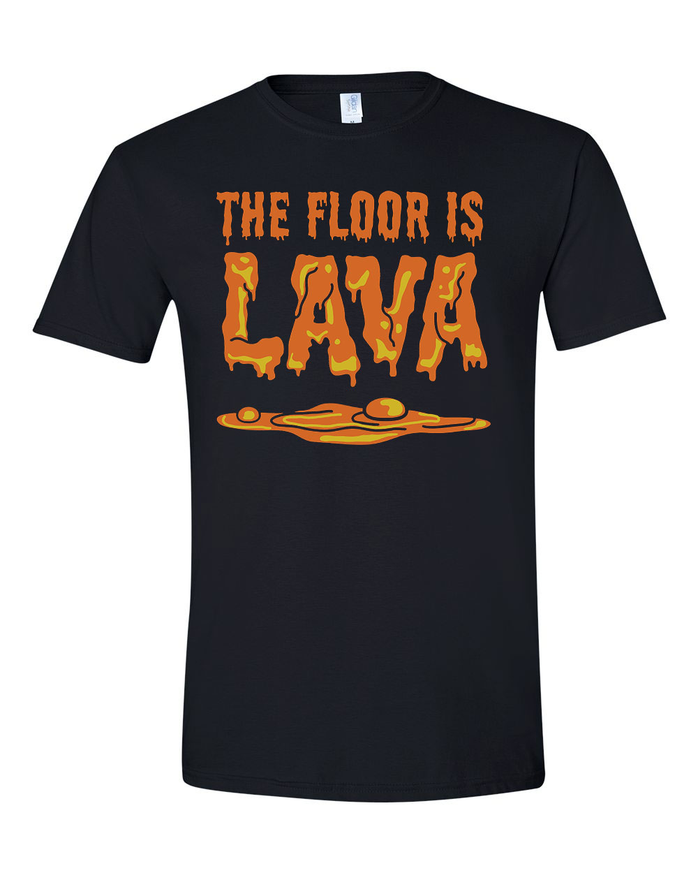 floor is a lava Fekete Férfi Póló