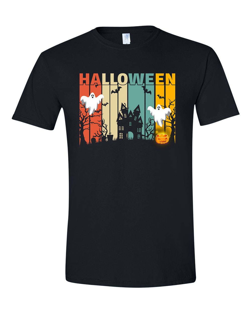 halloween Fekete Férfi Póló