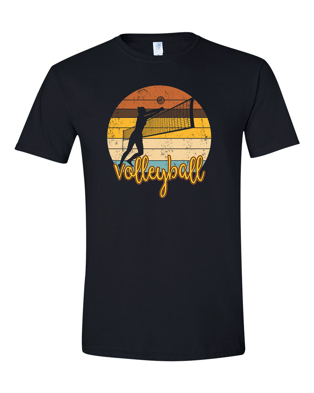 röplabda retro volleyball Fekete Férfi Póló