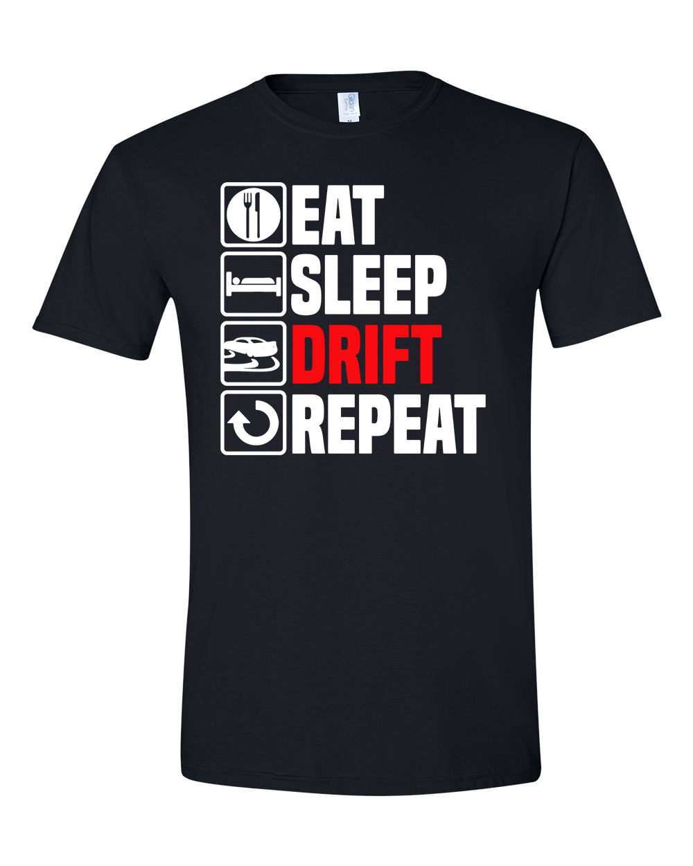 drift driftelés Fekete Férfi Póló