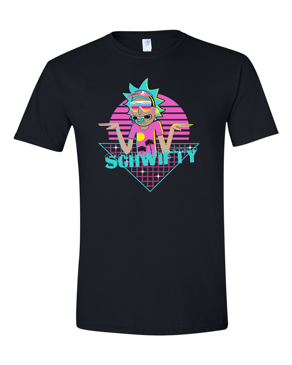 rick és morty Fekete Férfi Póló