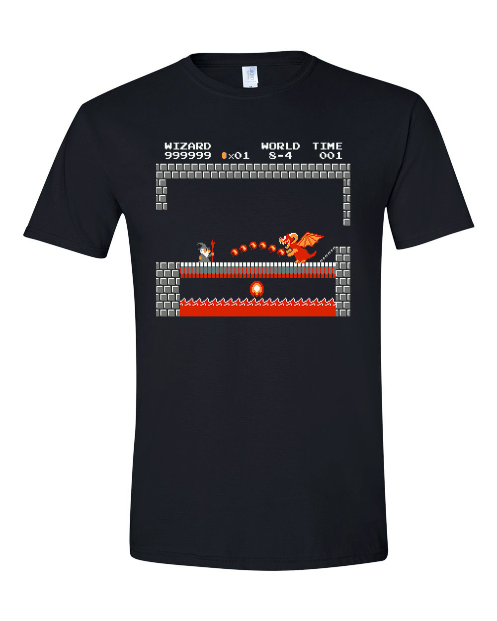 gandalf gyűrűk ura bowser Fekete Férfi Póló