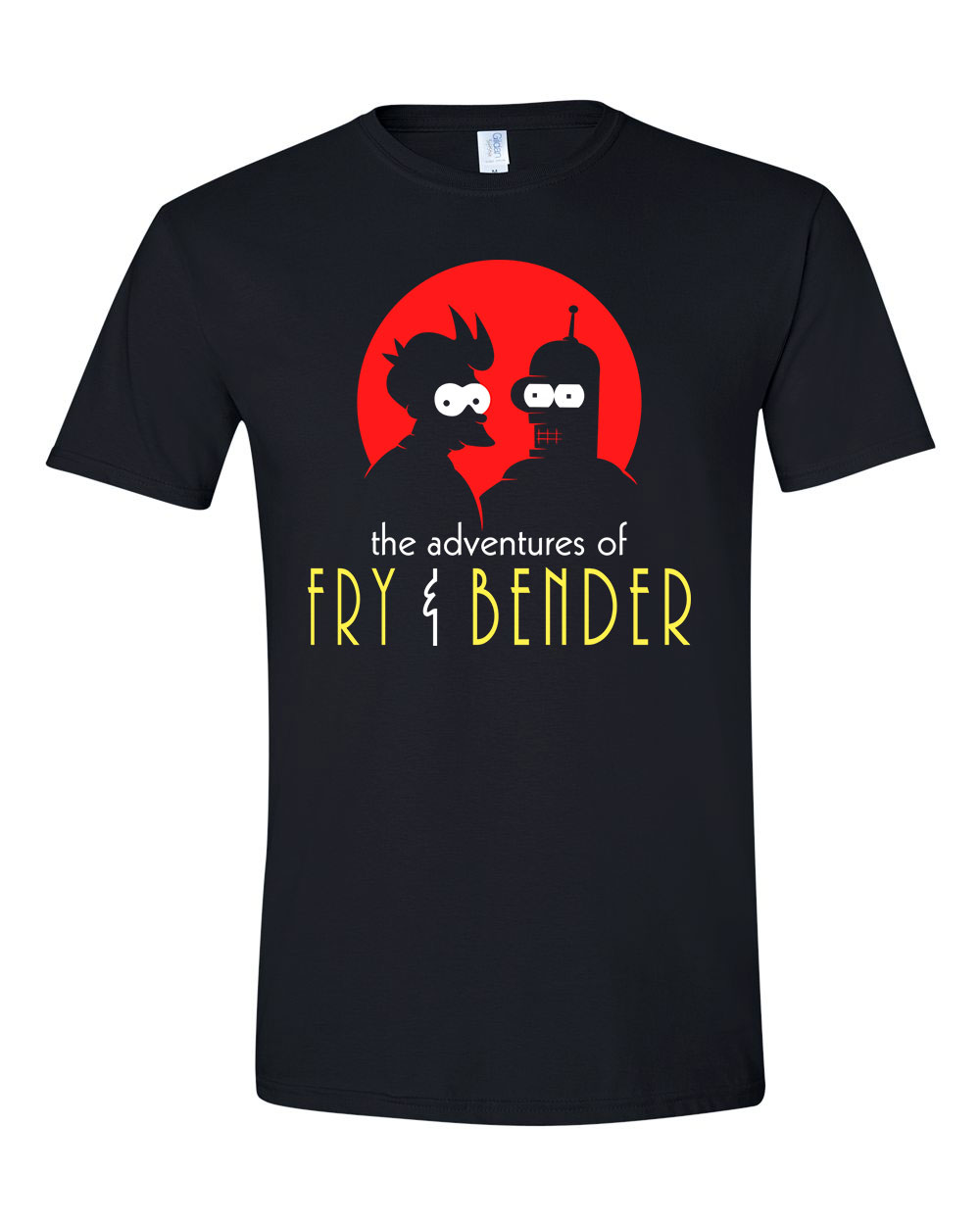 adventures of fry and bender futurama Fekete Férfi Póló