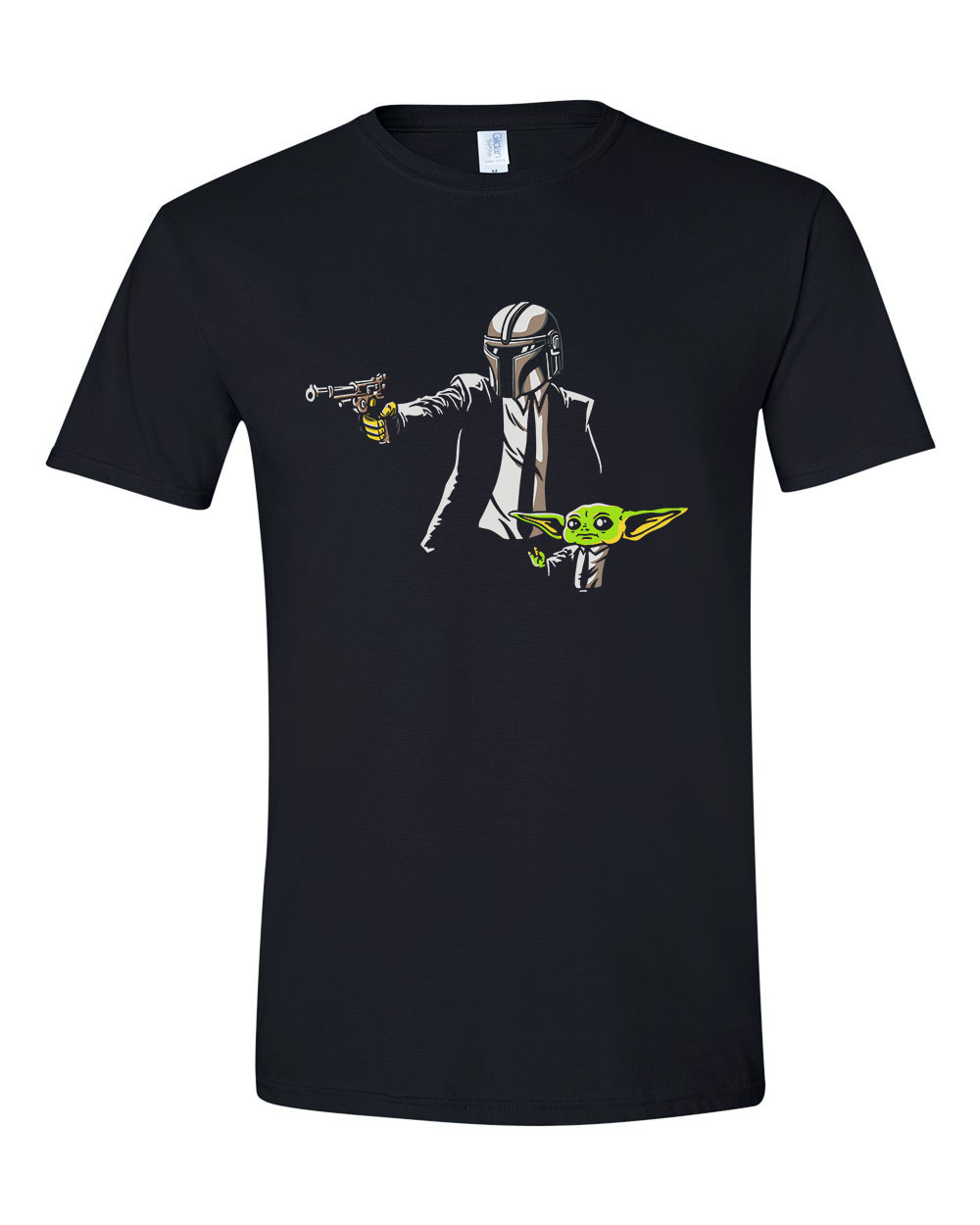 a mandalorian baba yoda baby yoda mando Fekete Férfi Póló