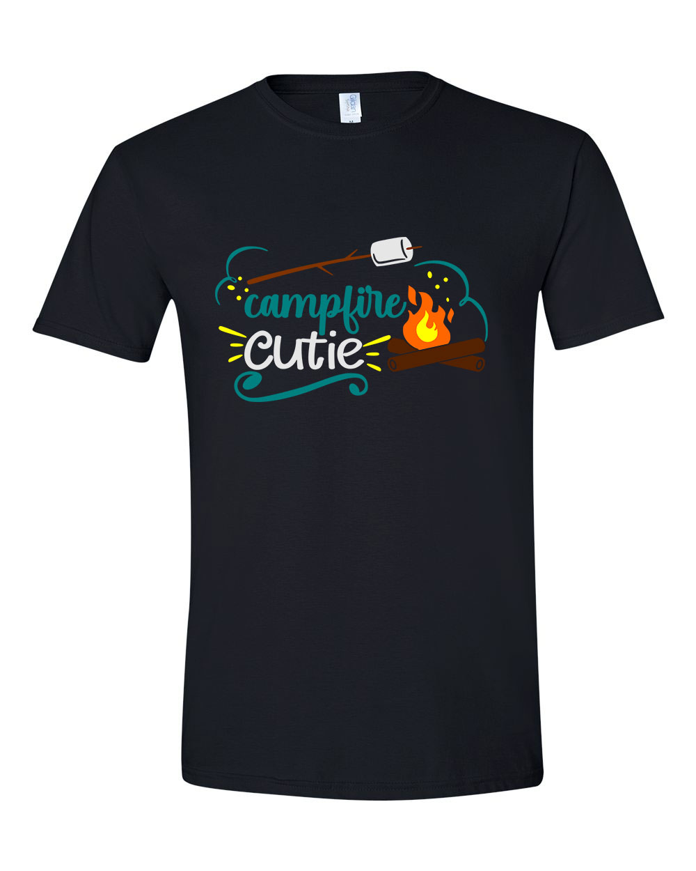 campfire camping kemping Fekete Férfi Póló