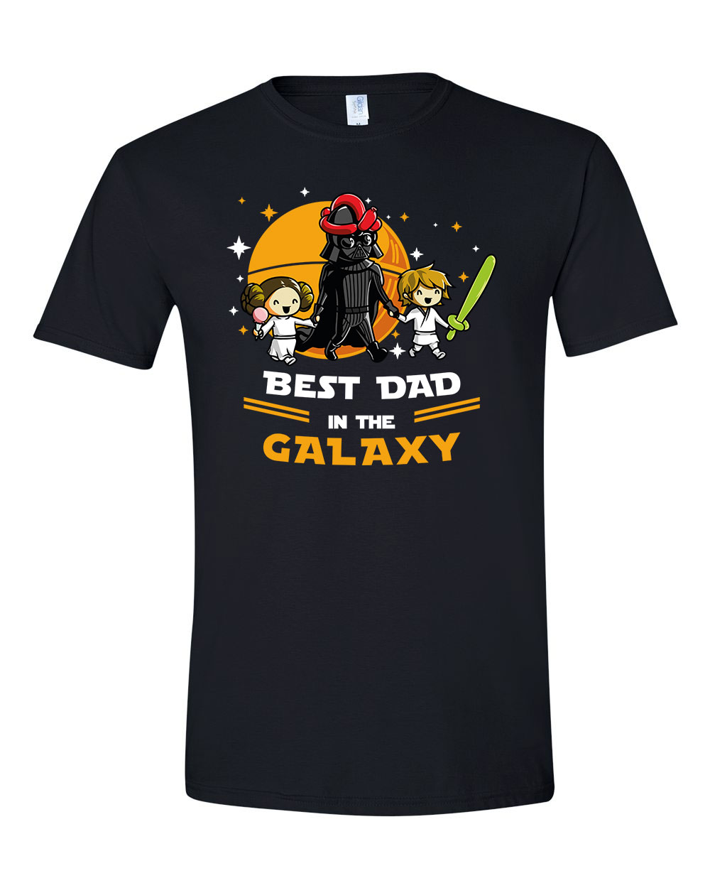 Legjobb apa a galaxisban egy fiú egy lány apáknak apák napja Fekete Férfi Póló