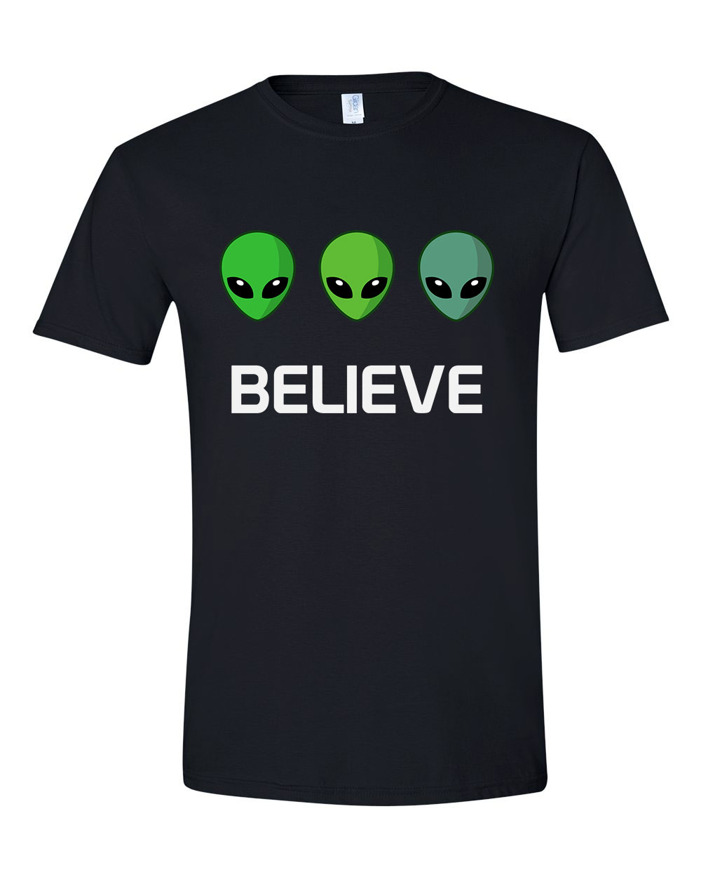 ufo believe Fekete Férfi Póló