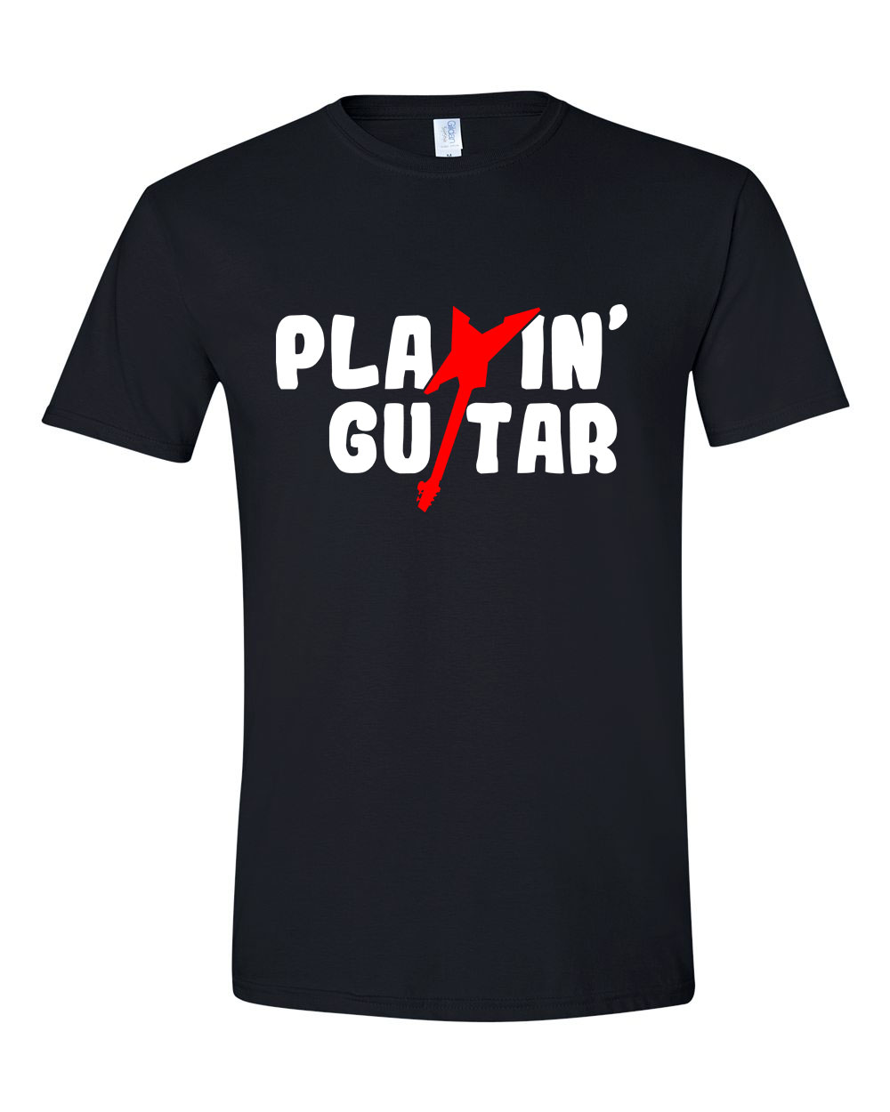 gitár gitáros Fekete Férfi Póló