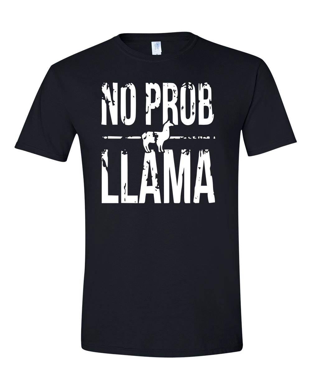 no probllama láma Fekete Férfi Póló
