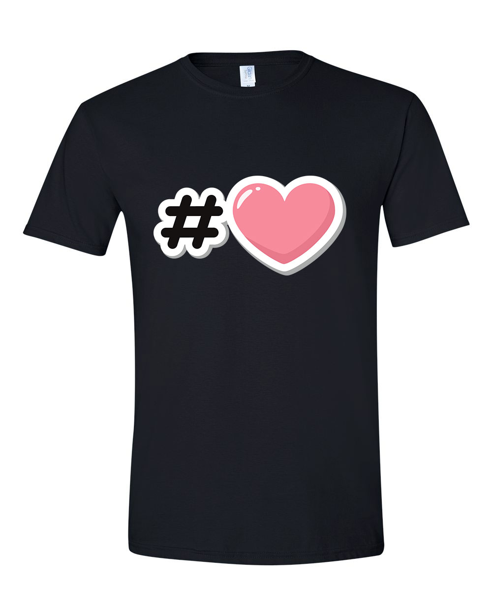heart szív Fekete Férfi Póló