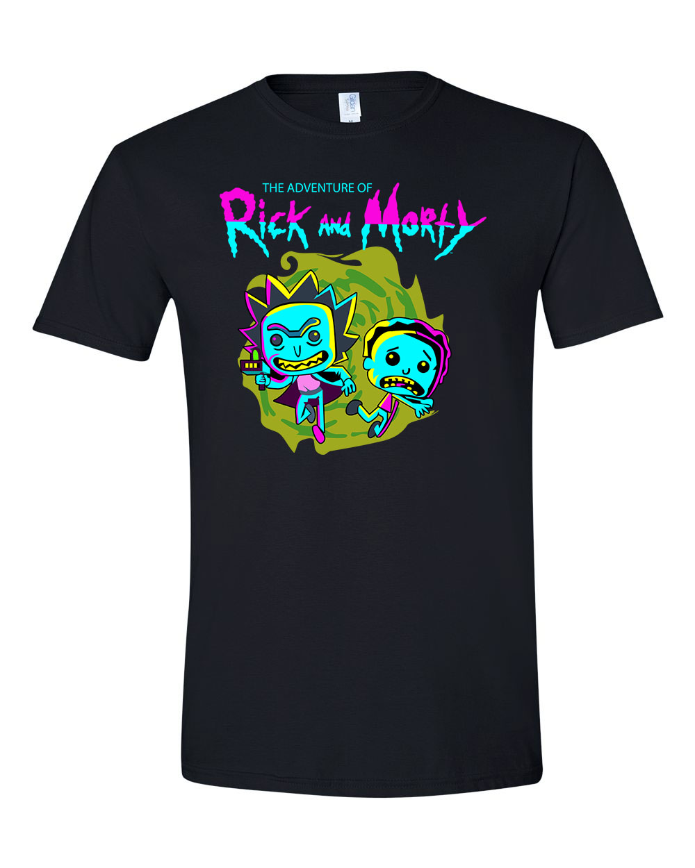 rick és morty Fekete Férfi Póló