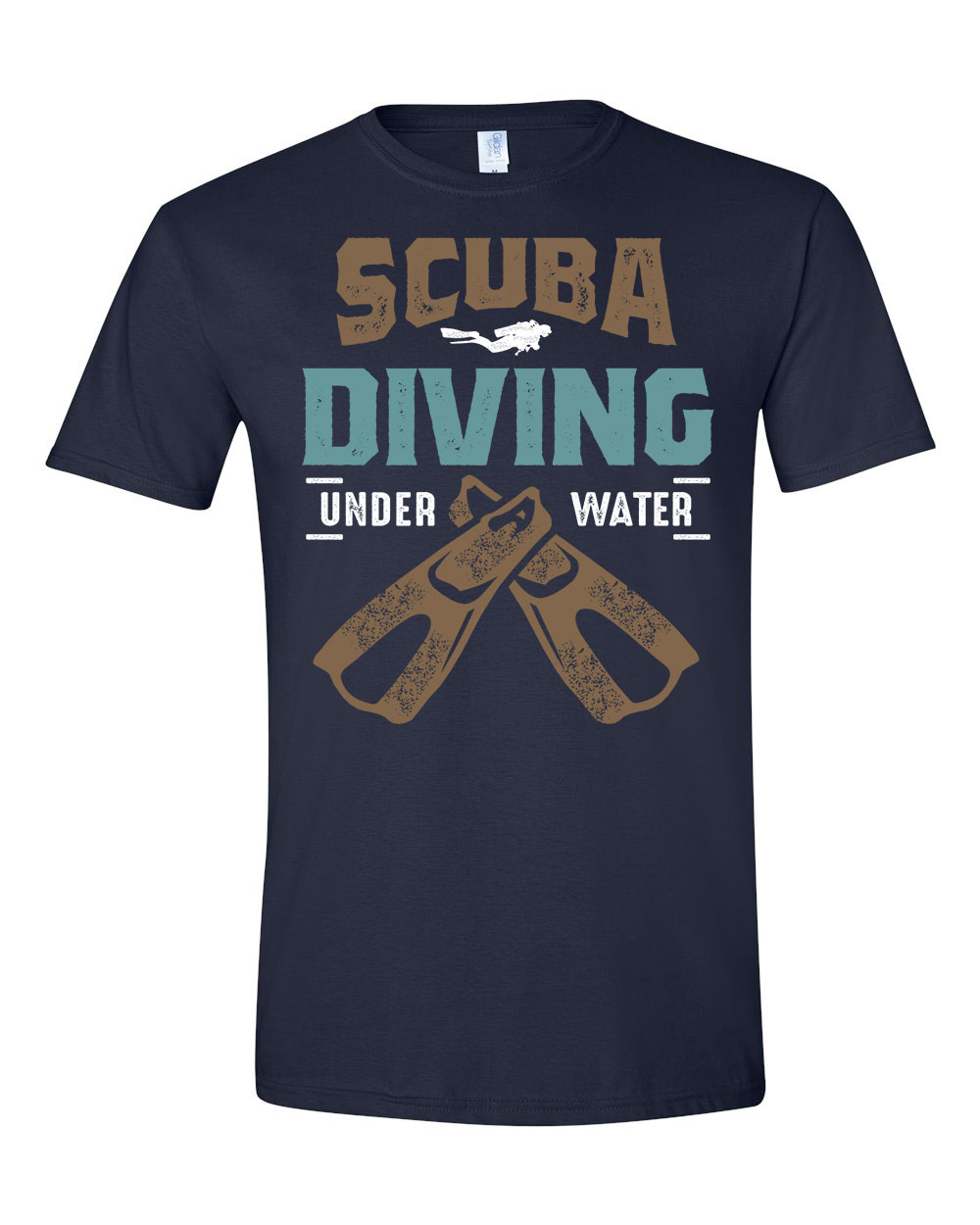 scuba diving búvárkodás búvár Sötétkék Férfi Póló