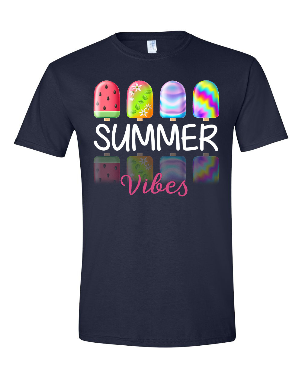 summer vibes fagyi fagyis nyár Sötétkék Férfi Póló