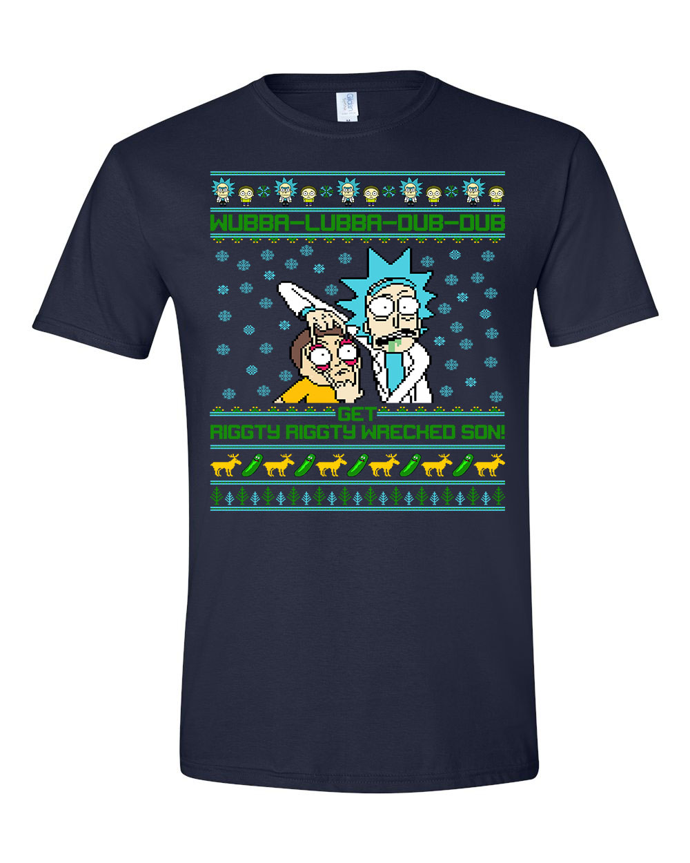 rick és morty Sötétkék Férfi Póló
