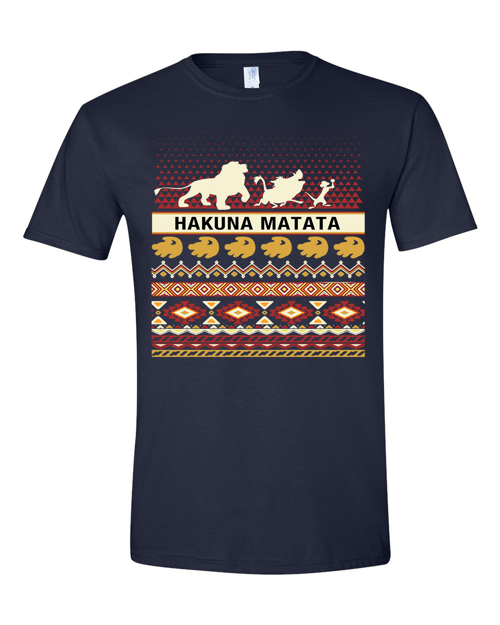 hakuna matata oroszlánkirály Sötétkék Férfi Póló
