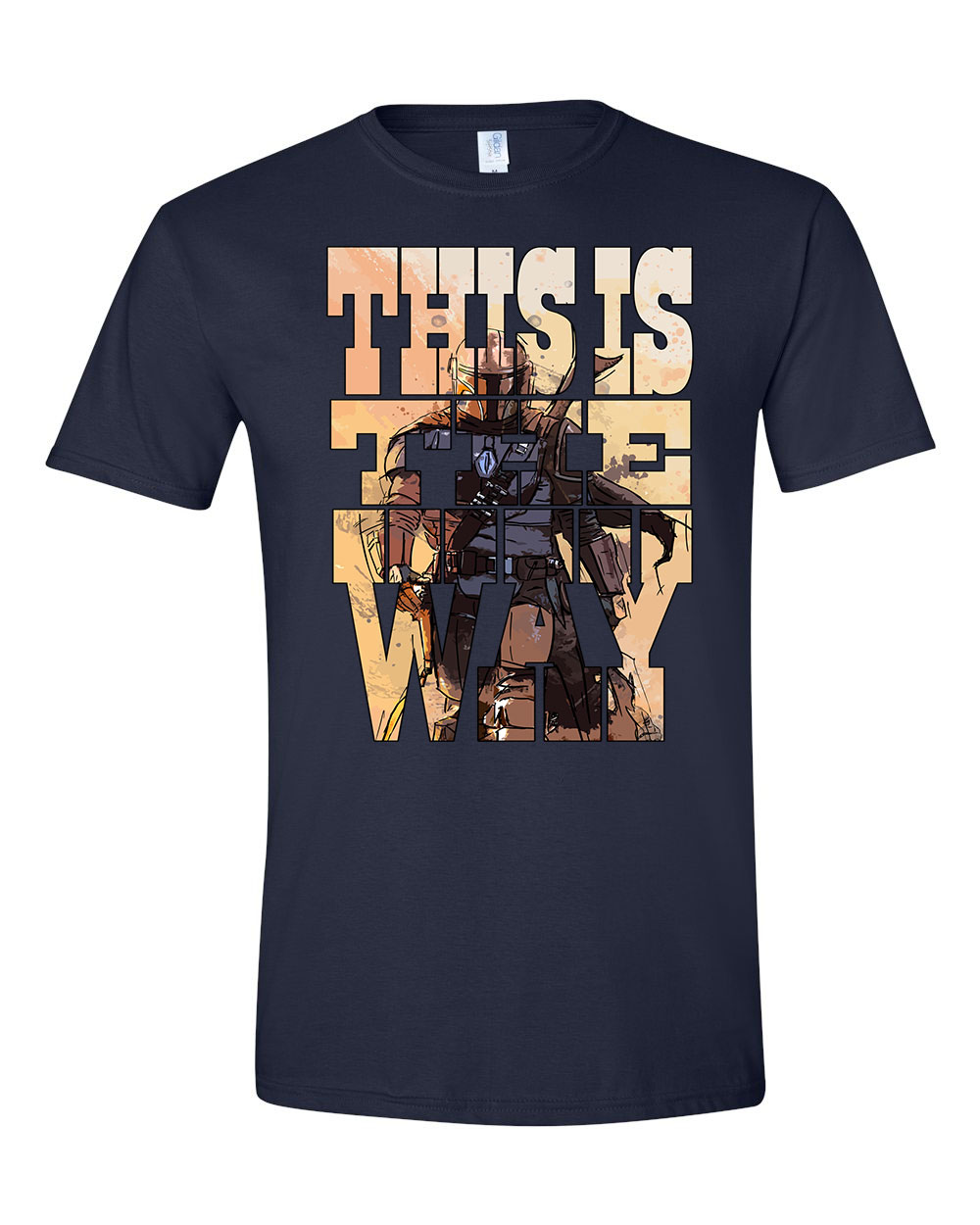 this is the way a mandalorian  Sötétkék Férfi Póló