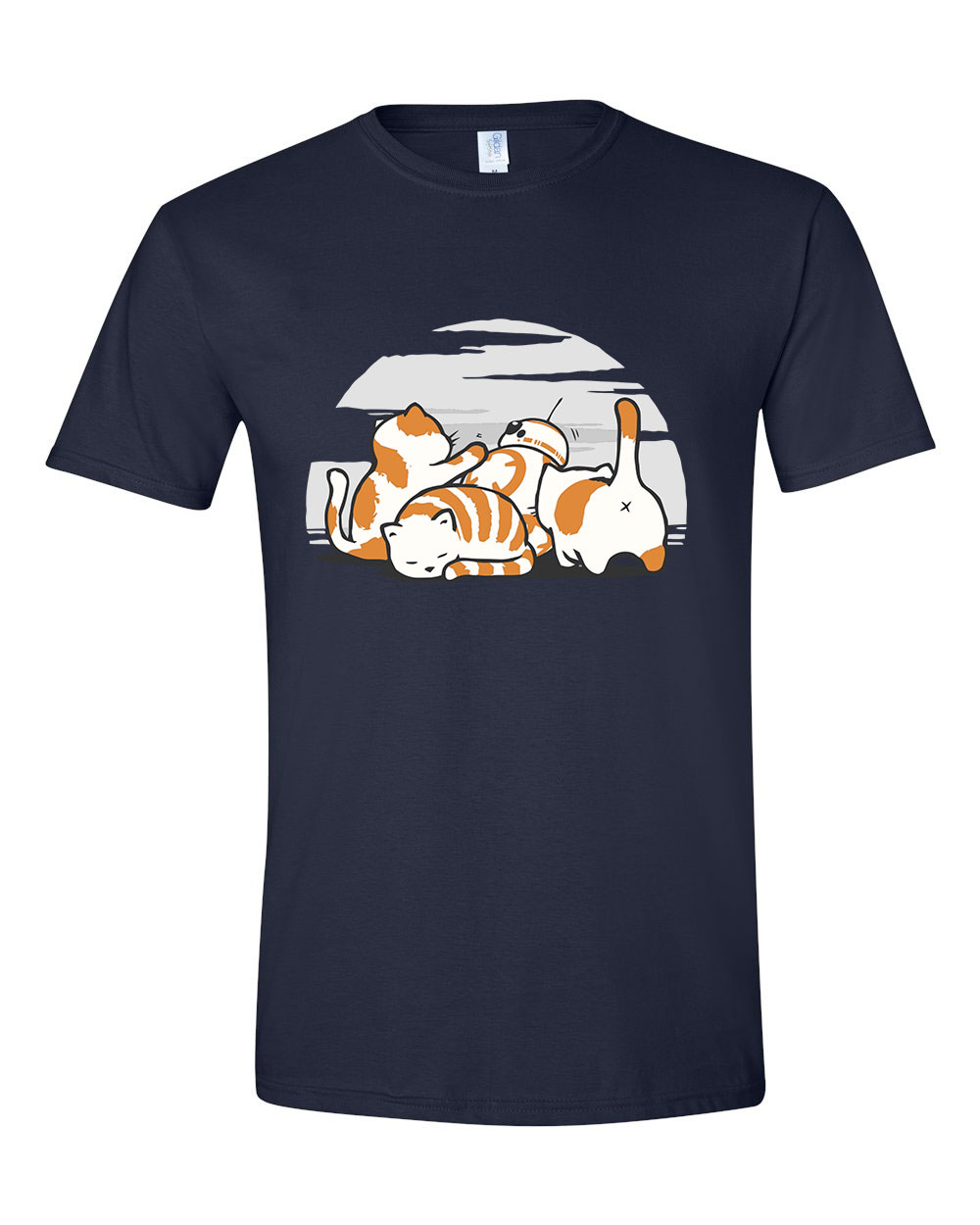 bb8 star wars macskák macskás cicás Sötétkék Férfi Póló