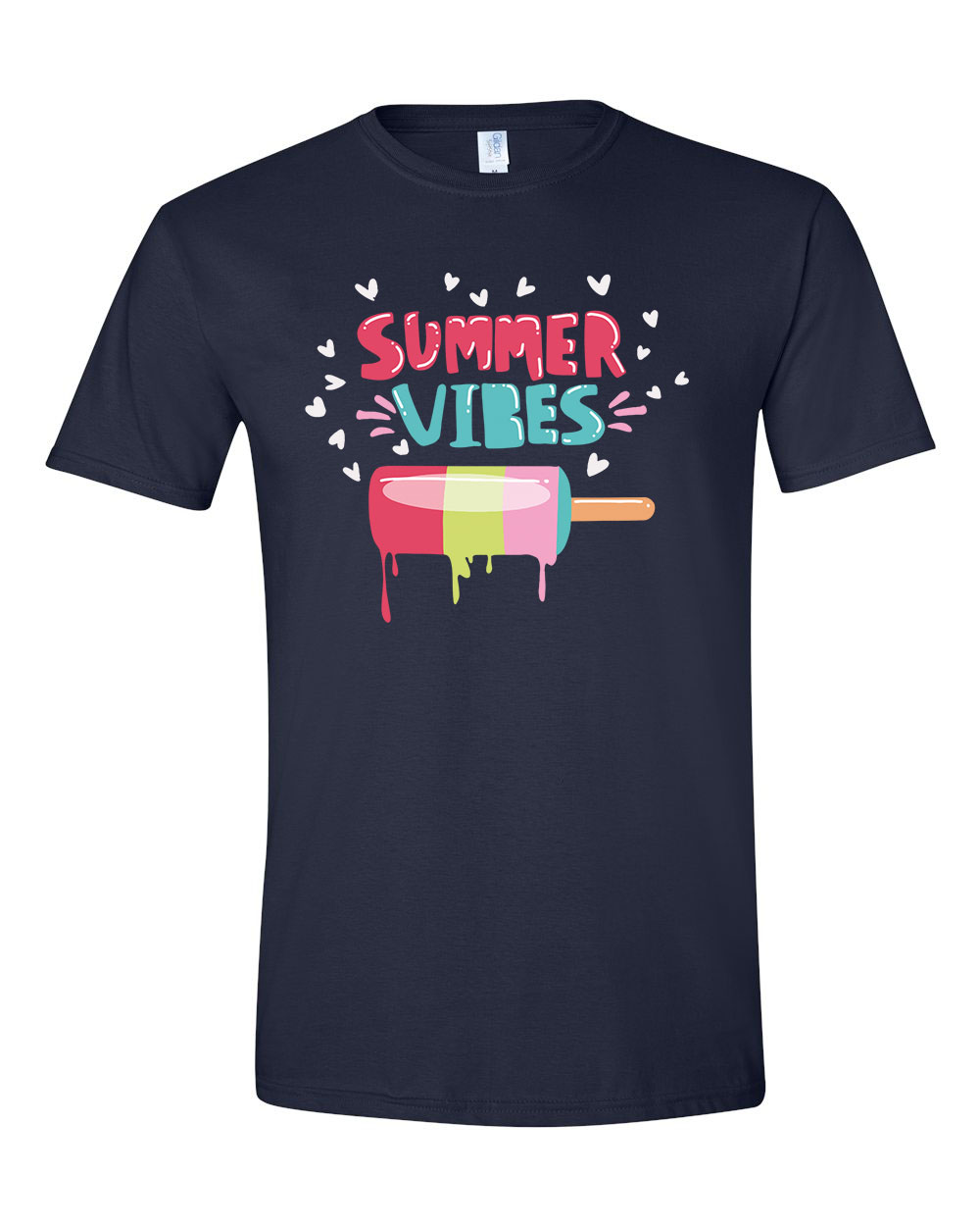 summer vibes nyár Sötétkék Férfi Póló