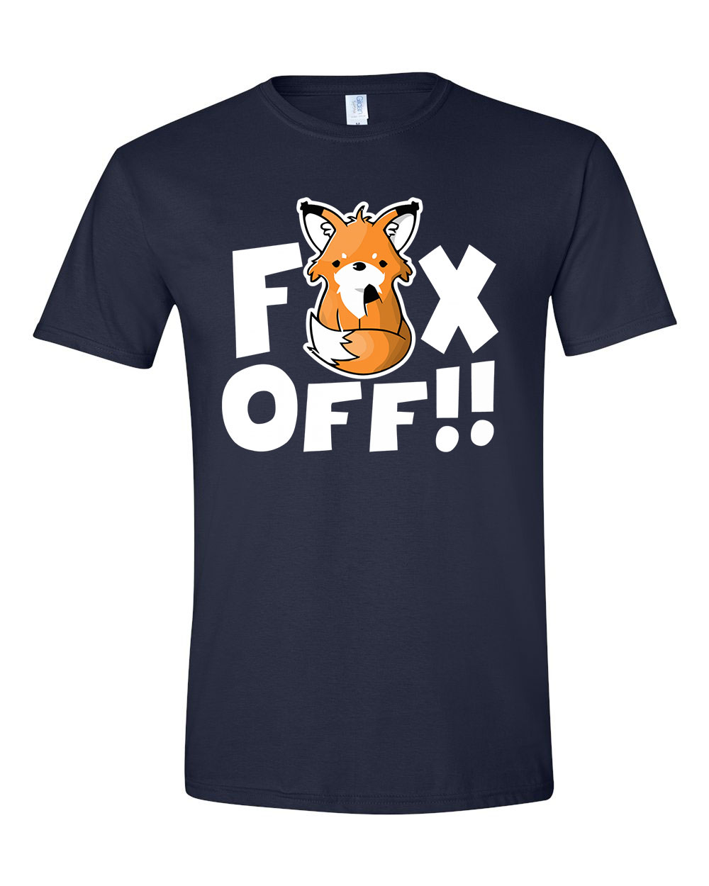 fox off fuck off Sötétkék Férfi Póló