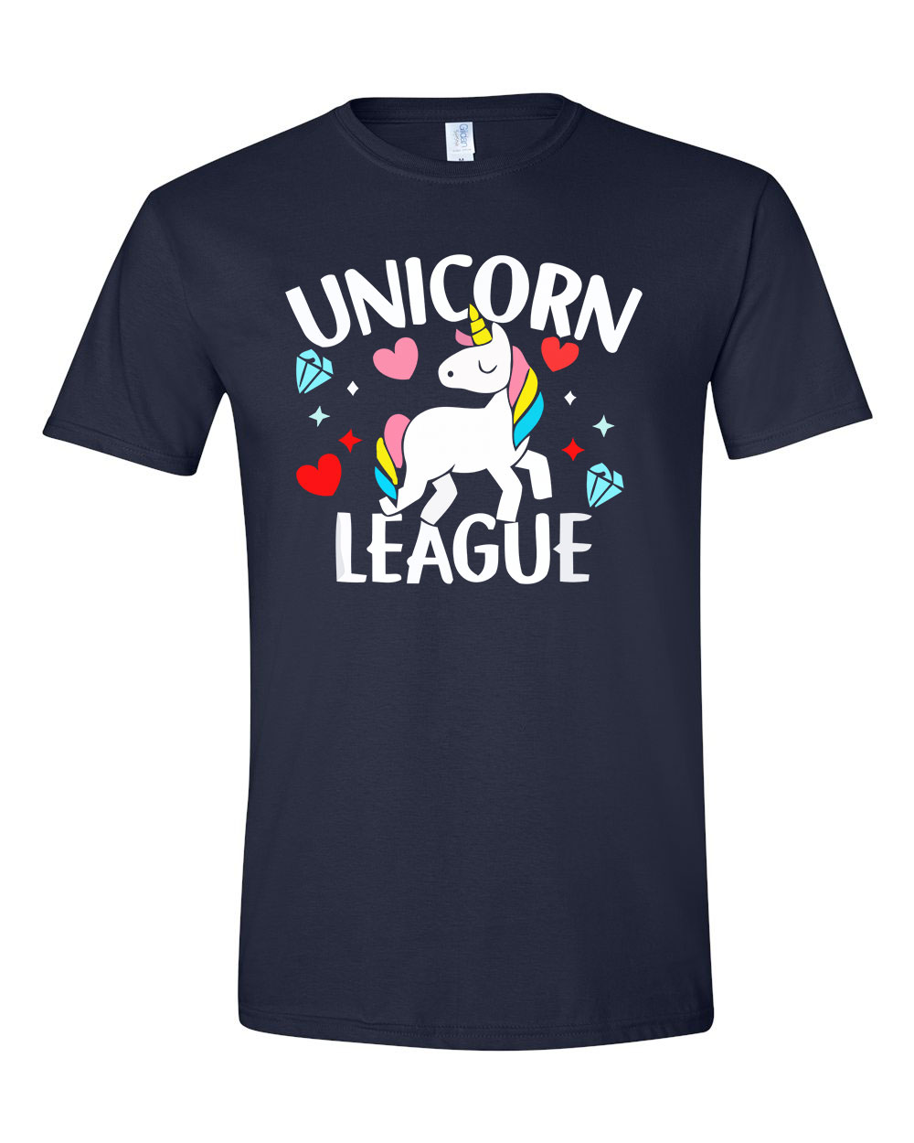 unikornis unicorn Sötétkék Férfi Póló
