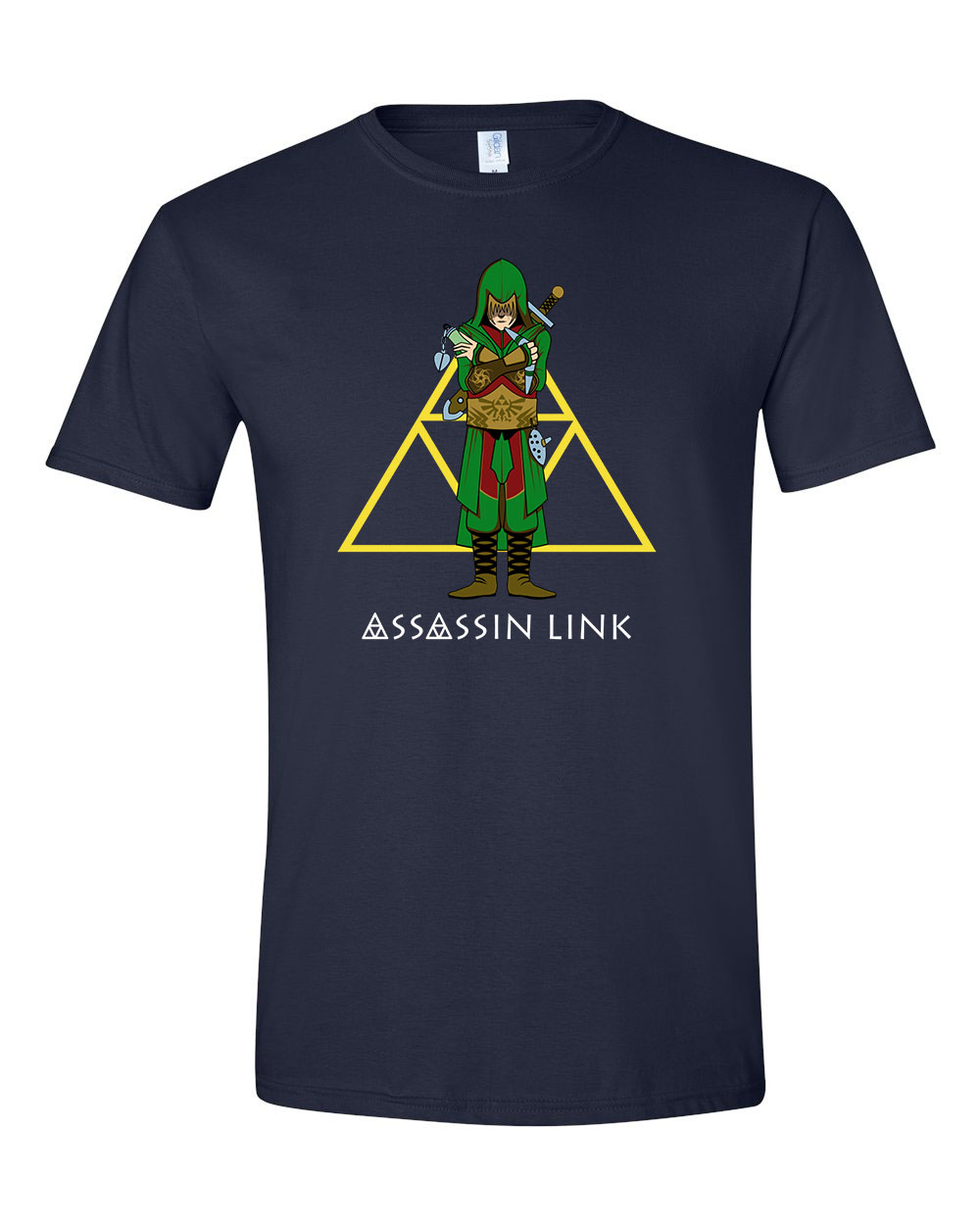 assasin creed zelda link Sötétkék Férfi Póló