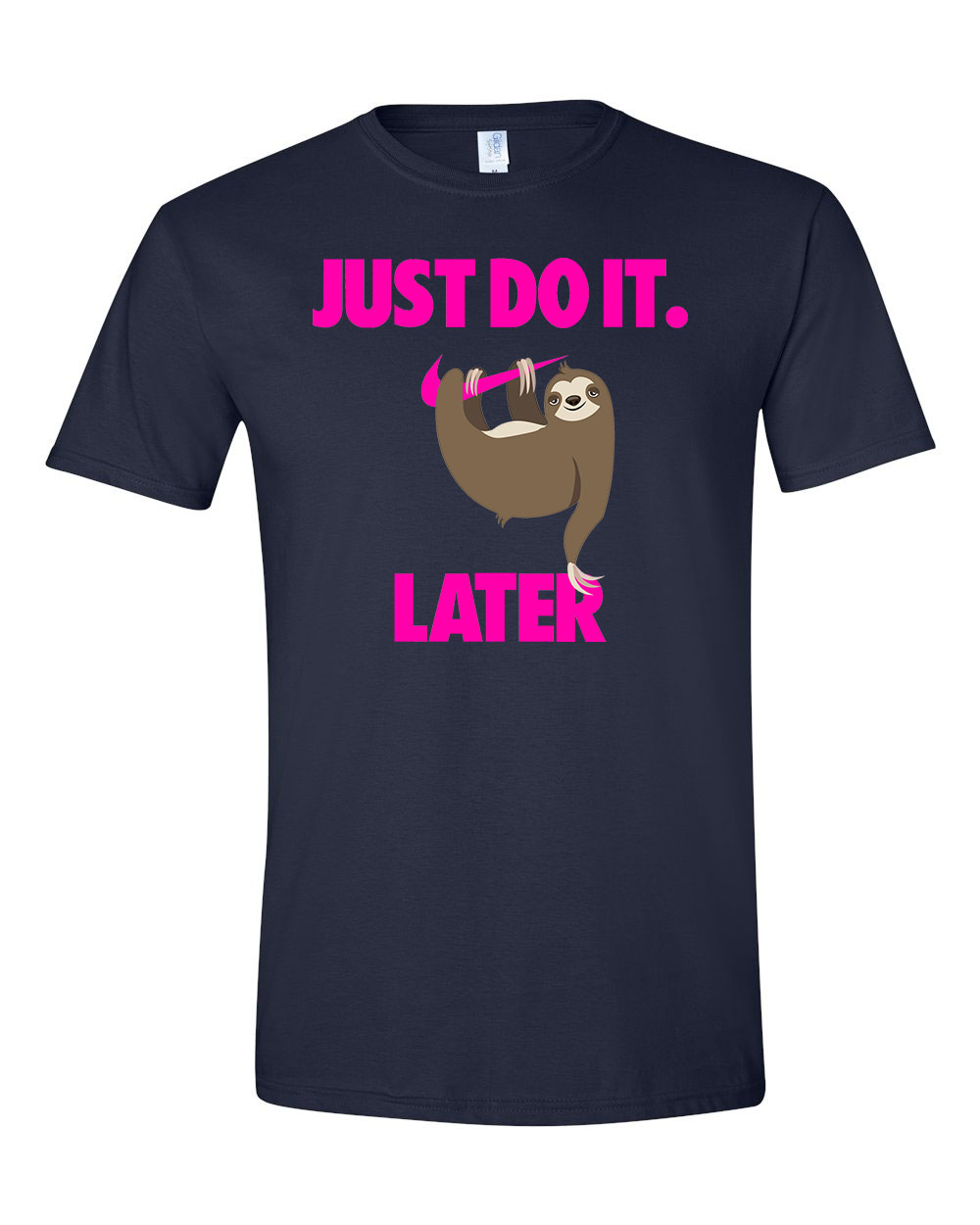 lajhár just do it later Sötétkék Férfi Póló