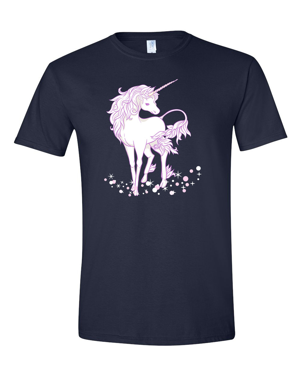 unikornis unicorn Sötétkék Férfi Póló