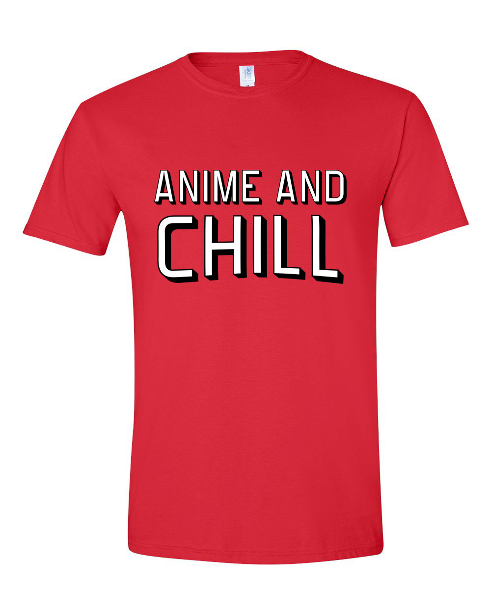 anime and chill Piros Férfi Póló