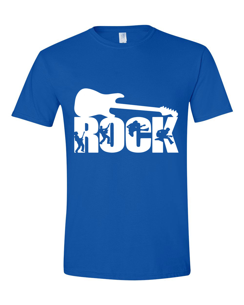 rock gitár gitáros Kék Férfi Póló