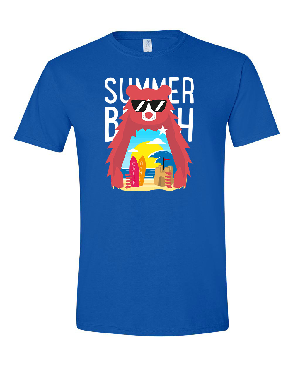 summer beach nyaralás nyár Kék Férfi Póló
