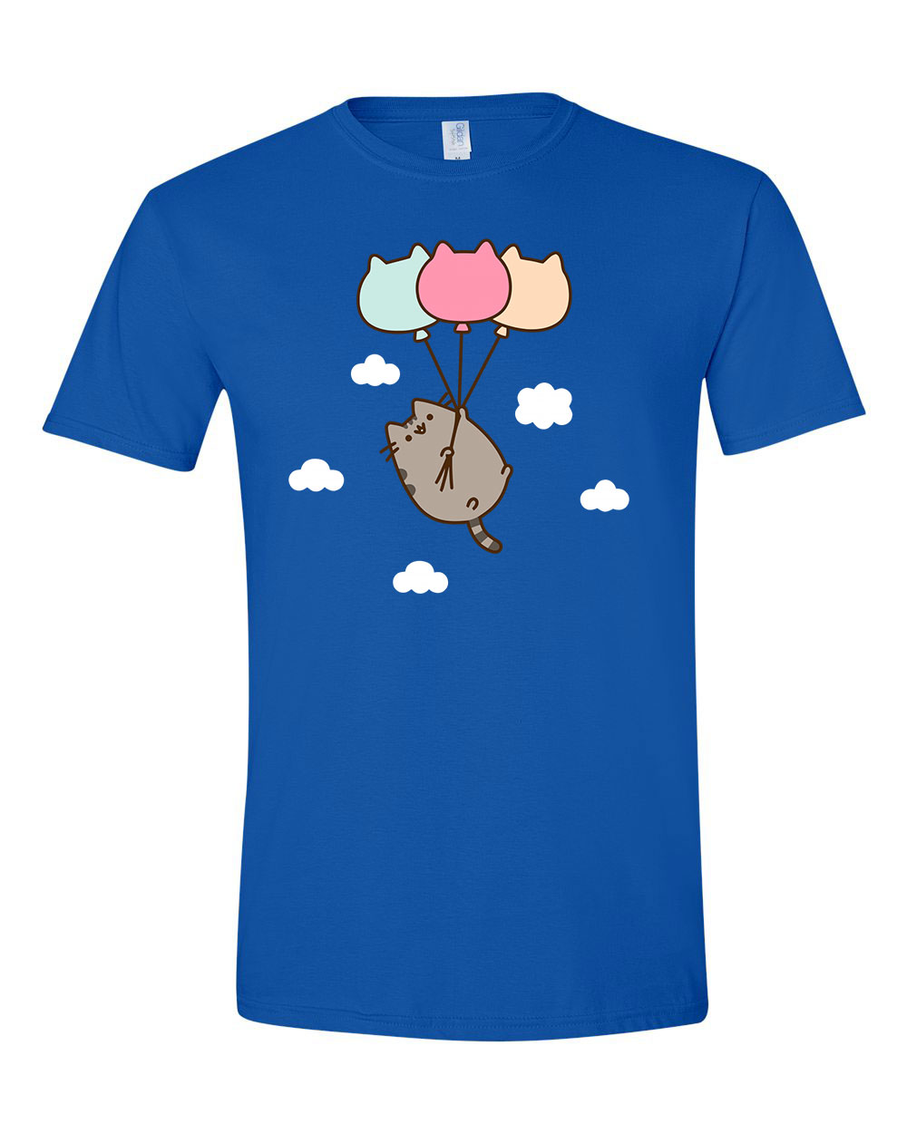 Pusheen macska macskás lufi cica cicás Kék Férfi Póló