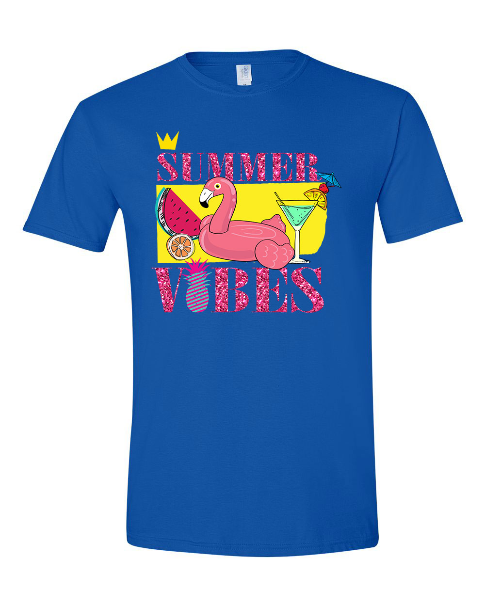 Summer Vibes nyár nyaralás Kék Férfi Póló