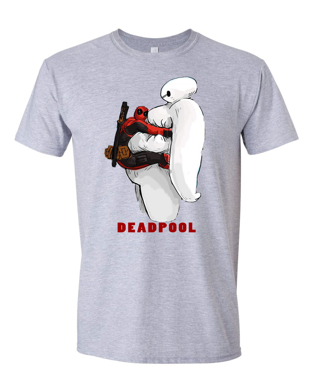Deadpool Baymax Sportszürke Férfi Póló