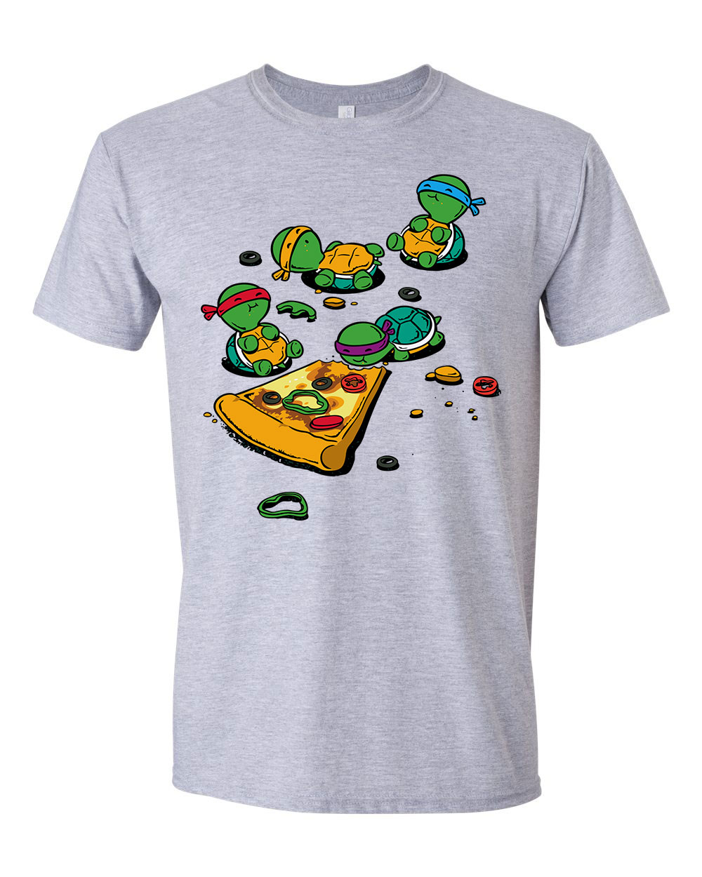 Tini Ninja Teknőcök TMNT Sportszürke Férfi Póló
